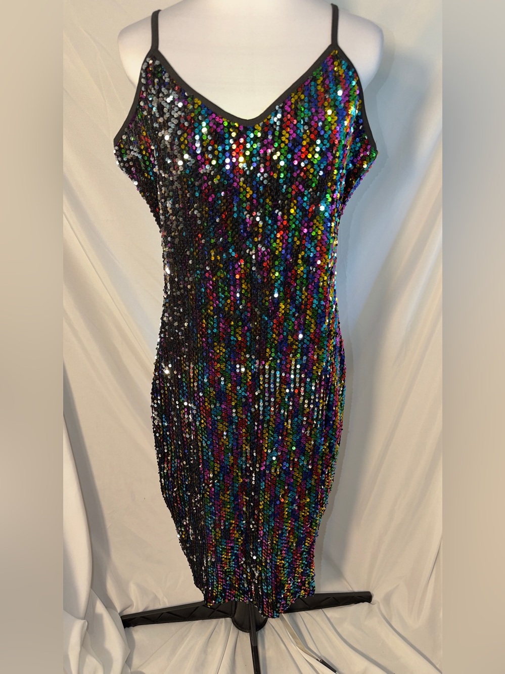 Rainbow Sequin Party Dress